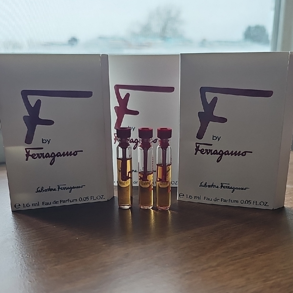New F By Salvatore Ferragamo Eau De Parfum Perfume Sample Vials 0.05 Fl oz X 3 - Picture 5 of 5